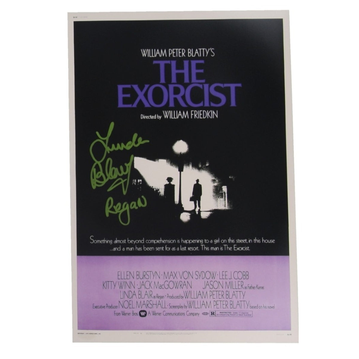 Exorcist Signed Autographed 11x17 Movie Poster Print Linda Blair Horror