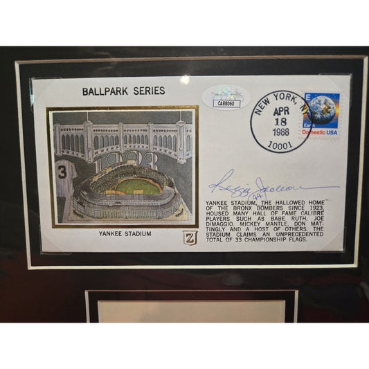 Reggie Jackson JSA Aut Signed 400 H.R.Club Cachet Envelope 14x18 Matted Display