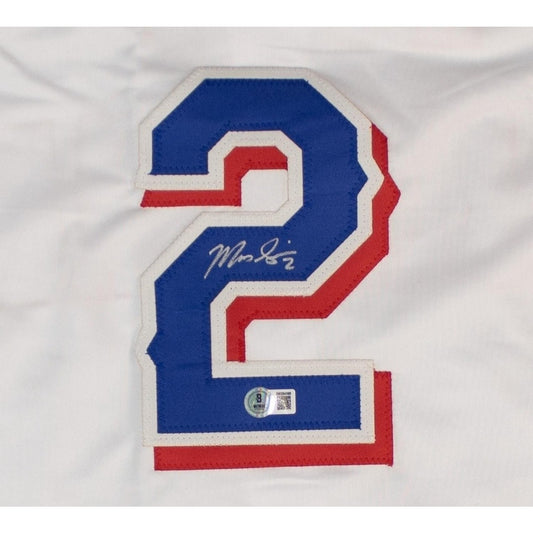 Marcus Semien Signed Jersey Texas Rangers Autographed Auto Champs Beckett