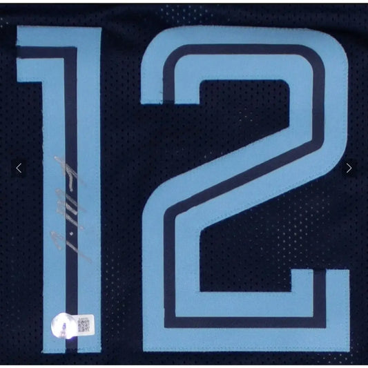 Ja Morant Authentic Signed Light Blue Pro Style Jersey Autographed Beckett Auth