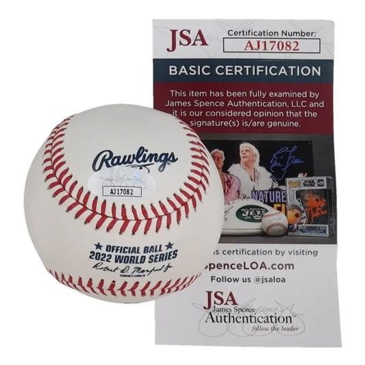 LUIS GARCIA SIGNED 2022 WORLD SERIES BASEBALL HOUSTON ASTROS JSA COA