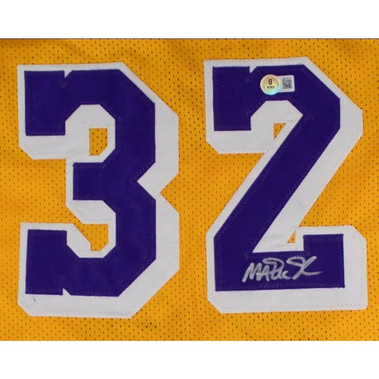 Magic Johnson Autographed Los Angeles Jersey Beckett Authenticated