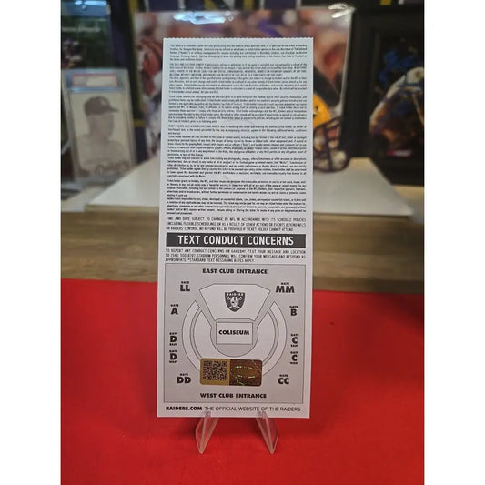 Maxx Crosby Signed Game Ticket