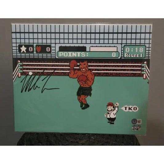 MIKE TYSON AUTOGRAPHED FRAMED 11x14 PHOTO PUNCH OUT BECKETT COA Boxing Photo
