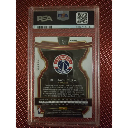 Graded basketball trading card of Rui Hachimura.