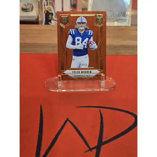 TYLER WARREN RC 2025 Donruss Elite /99 Red #119 ROOKIE Colts