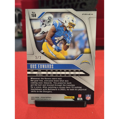 Gus Edwards /3 White Knight 2024 Panini Prizm - #158