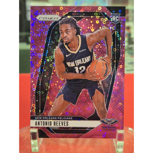2024-25 Panini Prizm - Antonio Reeves #253 Pink Fast Break Prizm /50 (RC)
