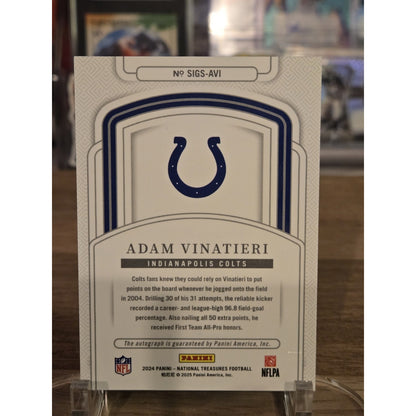 2024 Panini National Treasures - Signatures Adam Vinatieri, Adam Vinatieri...
