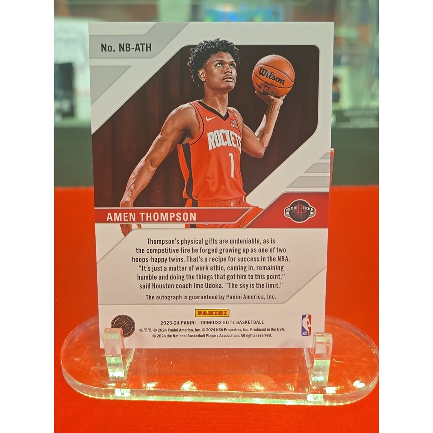 Amen Thompson Auto Rc 2023-24 Donruss Elite - New Breed Autographs NB-ATH