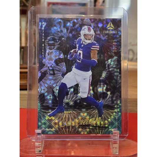 Keon Coleman 2025 Luminance Aqua Parallel /35