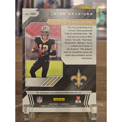 Chris Olave /99 Rc Auto 2022 Panini XR - Rookie Autographs #209