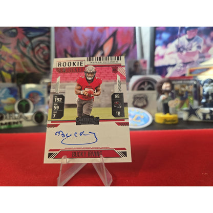 Bucky Irving On Card Auto RC 2024 Panini Contenders Tampa Bay Buccaneers #122