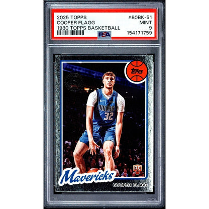 Cooper Flagg PSA 9 Rookie Card 1980 Topps Basketball 2025 Topps #80BK-51