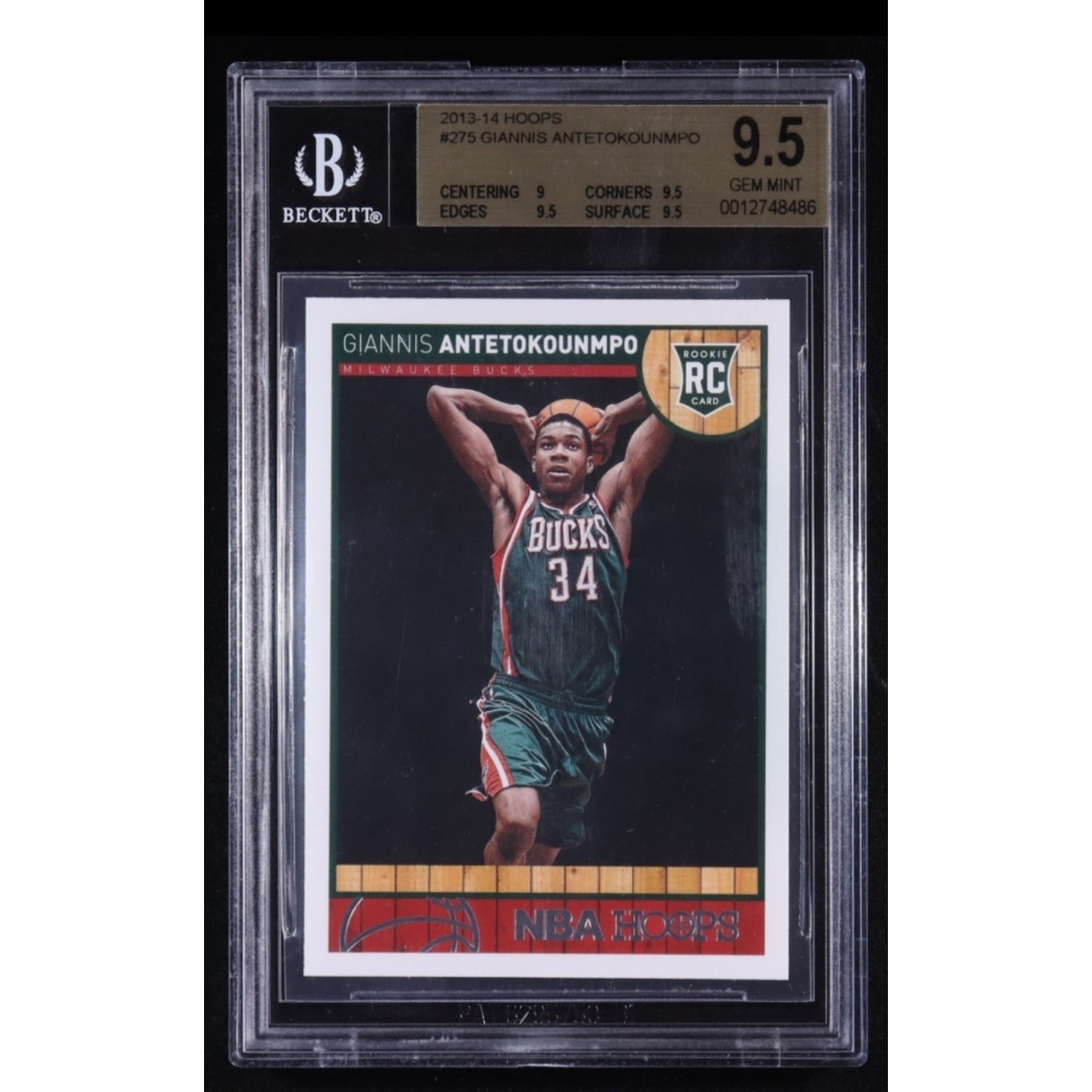2013-14 NBA Hoops - Giannis Antetokounmpo #275 (RC)