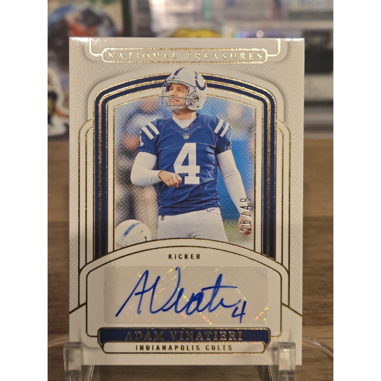 2024 Panini National Treasures - Signatures Adam Vinatieri, Adam Vinatieri...