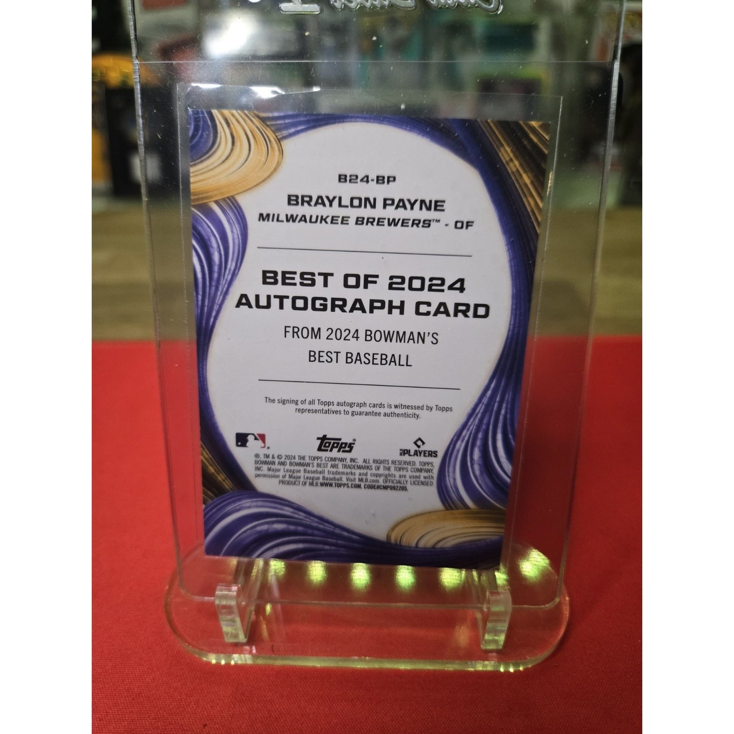 Braylon Payne /50 Gold Auto 2024 Bowman's Best Best of 2024 Auto #B24-BP Gold