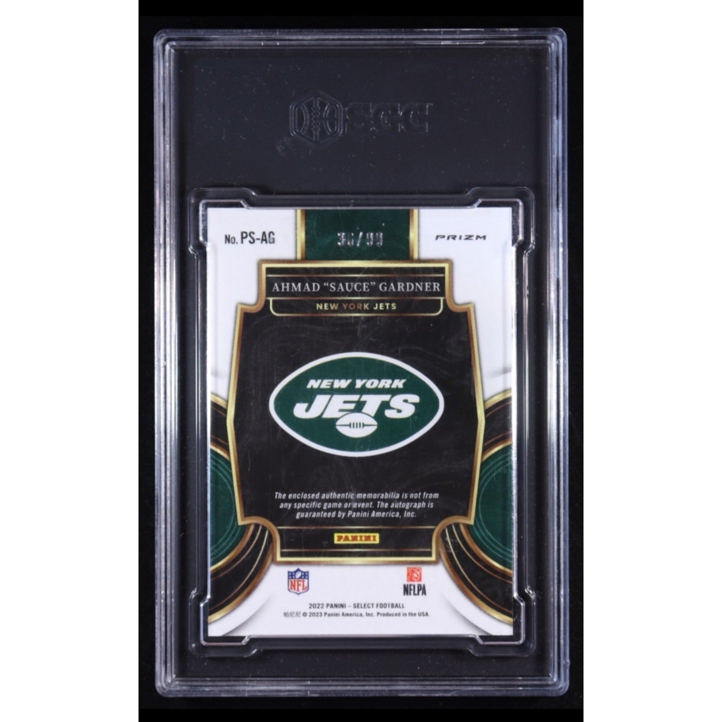 Ahmad Gardner /99 Rc 2022 Select Prime Selections Signatures #PS-25 Silver
