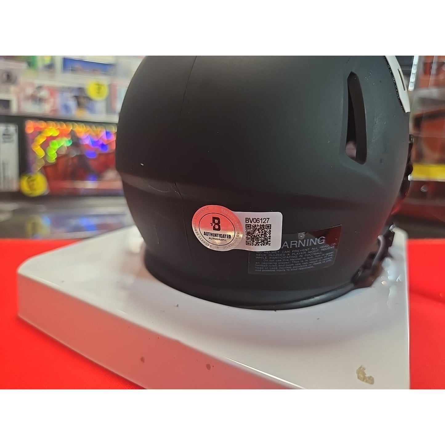 DEVONTA SMITH SIGNED ALABAMA ECLIPSE SPEED MINI HELMET W/ HEISMAN 2020 Beckett