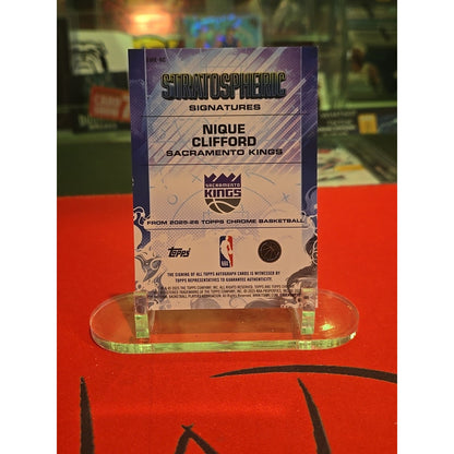 Nique Clifford /10 Rc Black Refractor Auto 2025-26 Topps Chrome #SMR-NC