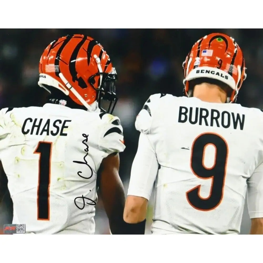 11x14 Ja’marr Chase Autograph With Joe Burrow (Didn’t Sign) PIA Authenticated