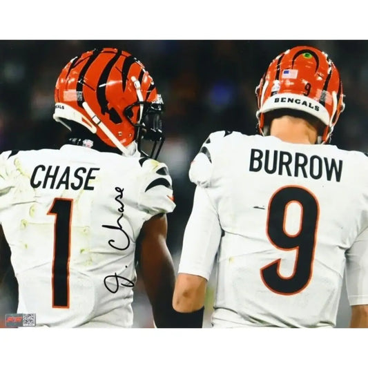 11x14 Ja’marr Chase Autograph With Joe Burrow (Didn’t Sign) PIA Authenticated