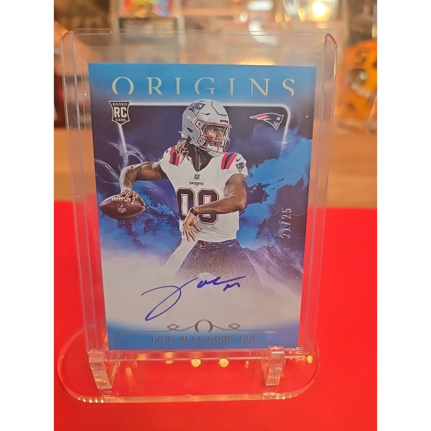Joe Milton III /25 Rookie Autographs 2024 Panini Origins - #RAU-JMI Turquoise