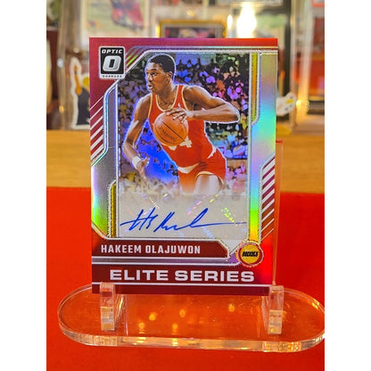 Hakeem Olajuwon /49 Auto 2024-25 Donruss Optic The Elite Series Holo