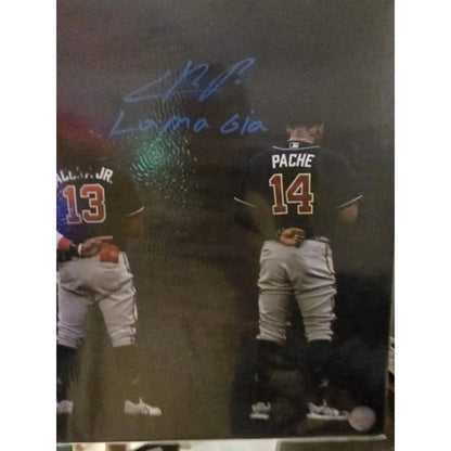 16x20 Ronald Acuna Jr. Cristian Pache Signed Framed Atlanta Braves Photo JSA Autographed Photo