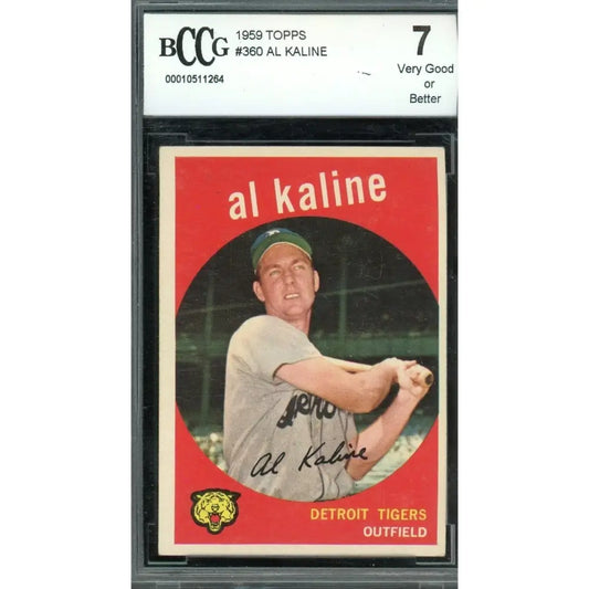 Graded 1959 Topps #360 Al Kaline baseball card.