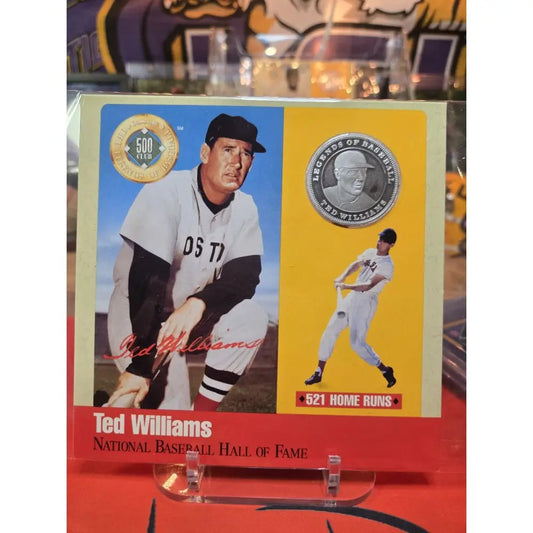1990 HOF 500 HR Club Ted Williams 22gm (Approx $25 Worth ATM) Pure.999 Silver