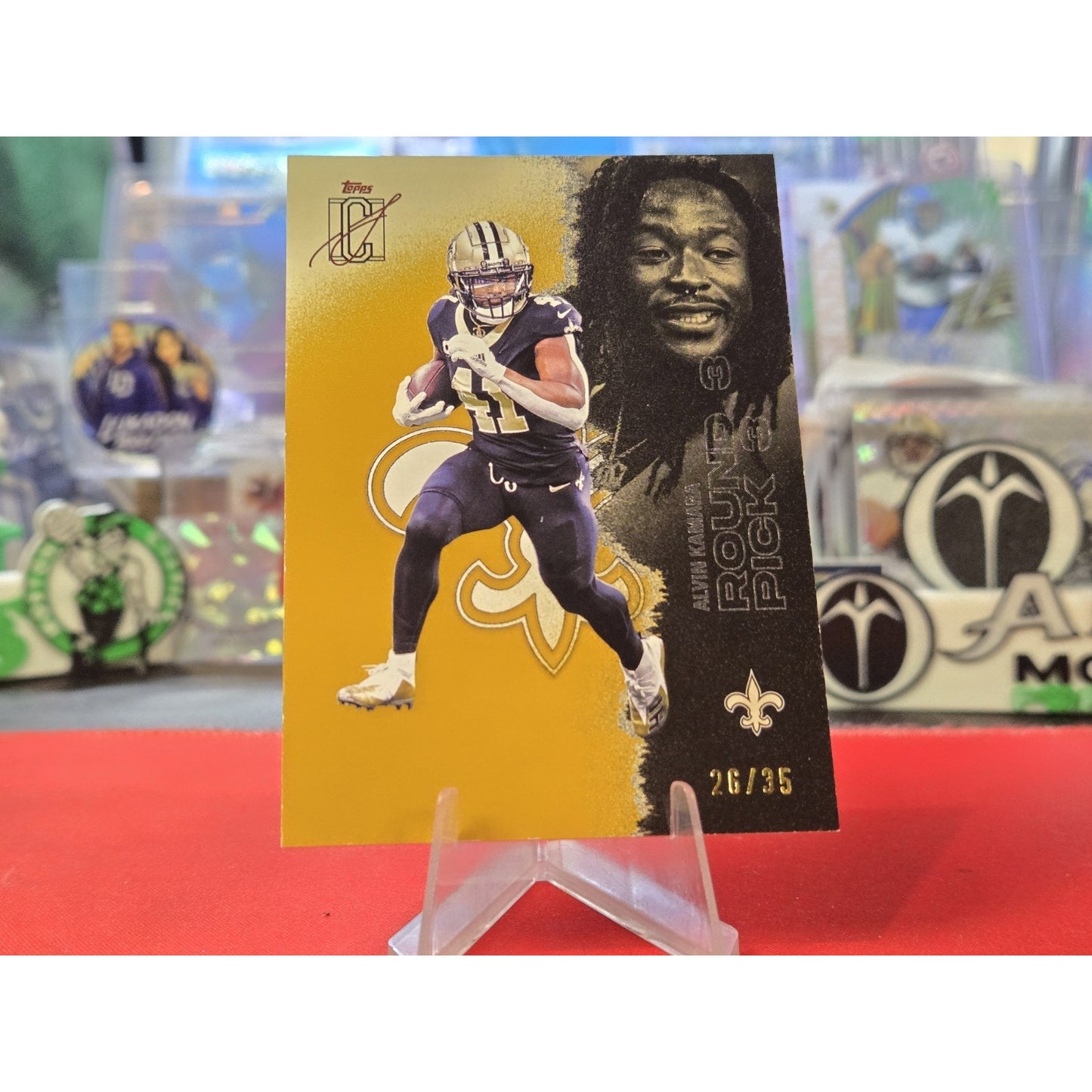 Alvin Kamara /35 2025 Topps Signature Class- 3rd Round Pick 3 #90