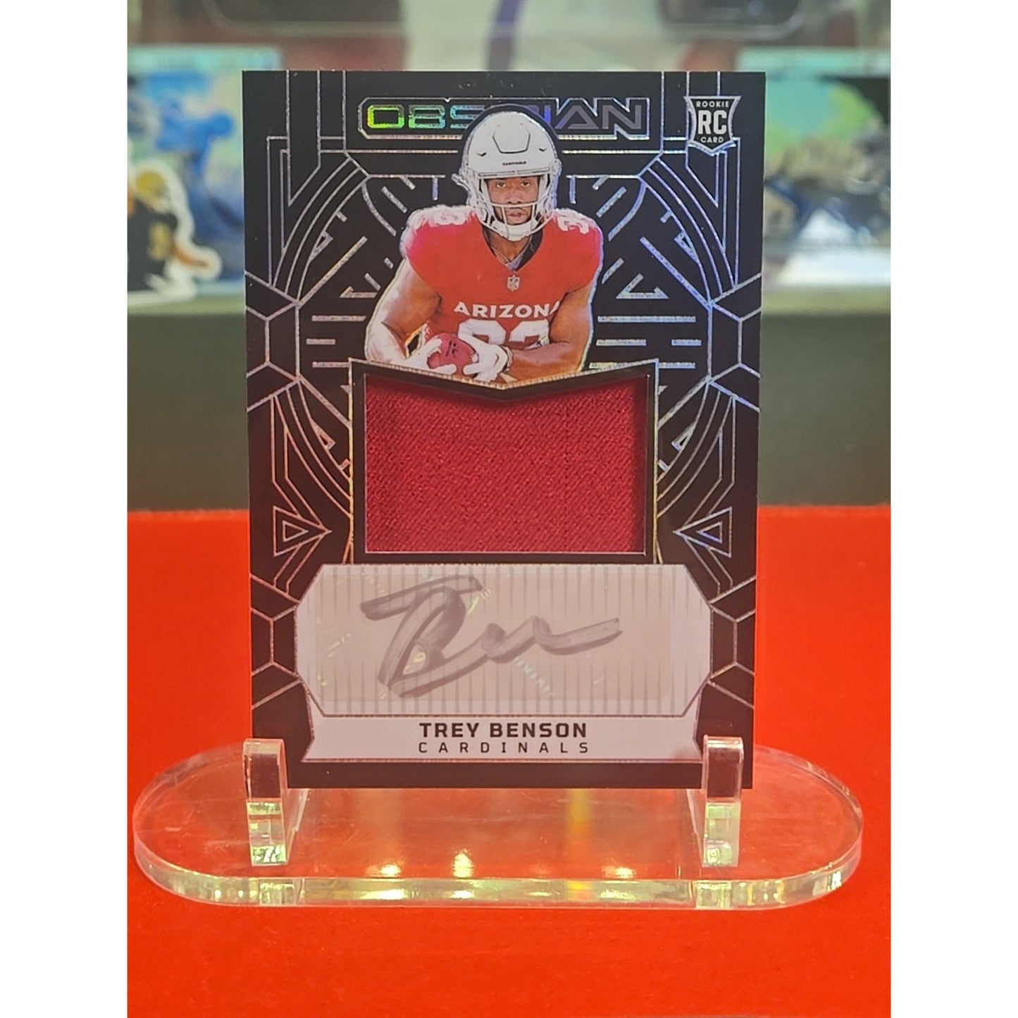 Trey Benson /299 RPA 2024 Panini Obsidian - Rookie Jumbo Jersey Autographs