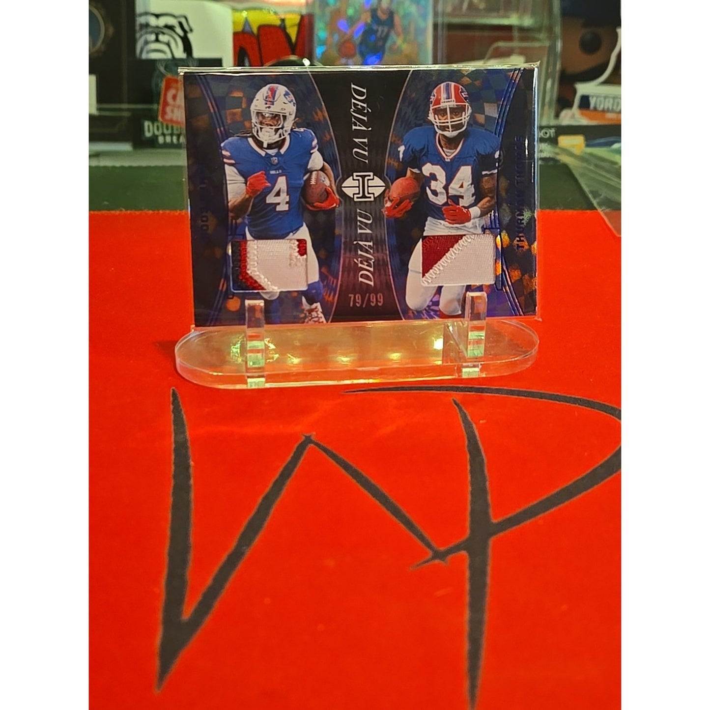 2024 Panini Illusions - Déjà Vu Thurman Thomas, James Cook #DV-BUF Blue /99