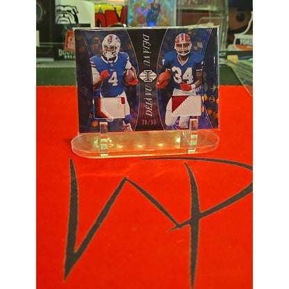 2024 Panini Illusions - Déjà Vu Thurman Thomas, James Cook #DV-BUF Blue /99