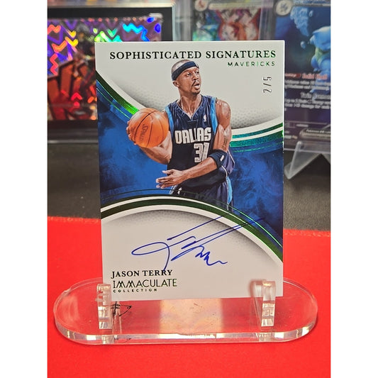 Jason Terry /5 Auto 2024 Panini Immaculate Green Sophisticated Auto