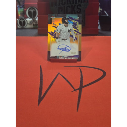 2026 Topps Finest Jasson Dominguez Orange Refractor Auto Autograph #13/25