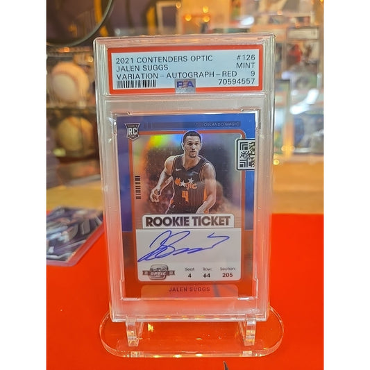 Jalen Suggs 2021-22 Panini Contenders Optic Rookie Ticket Variation Red Auto 126