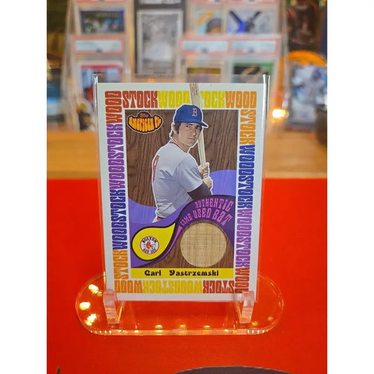 2001 Topps American Pie Woodstock Carl Yastrzemski Red Sox GU Bat