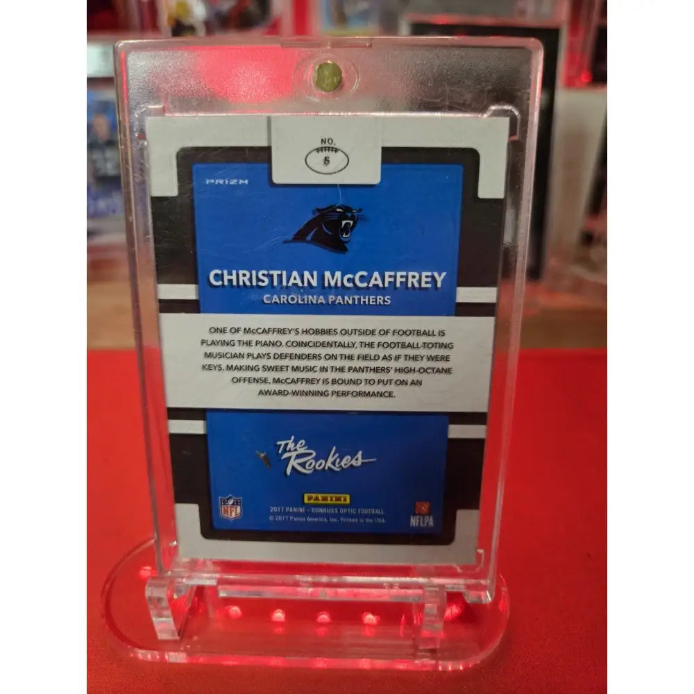 2017 Donruss Optic Christian McCaffrey The Rookies Holo Prizm RC #5