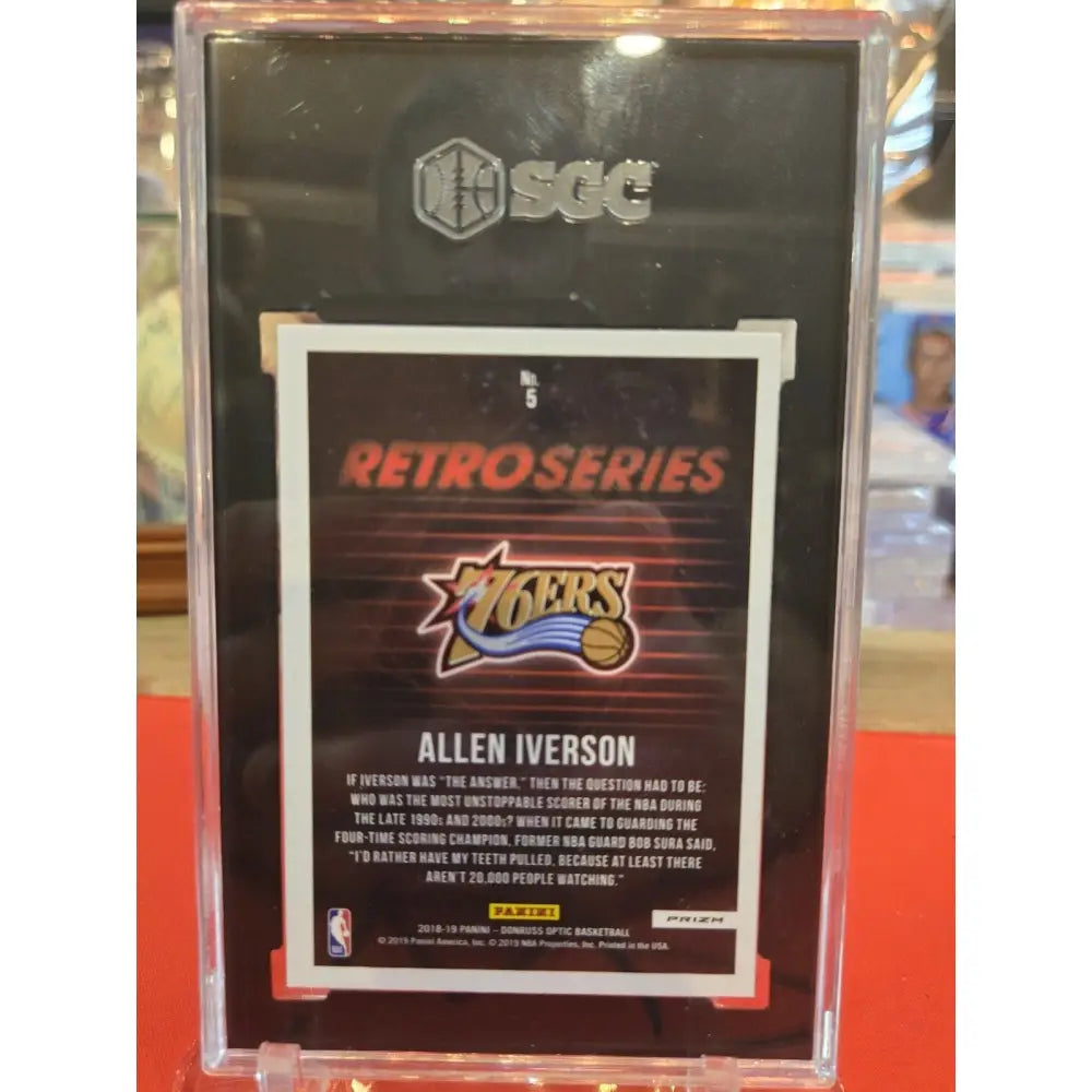 SGC-graded Allen Iverson ’Retroseries’ basketball trading card.