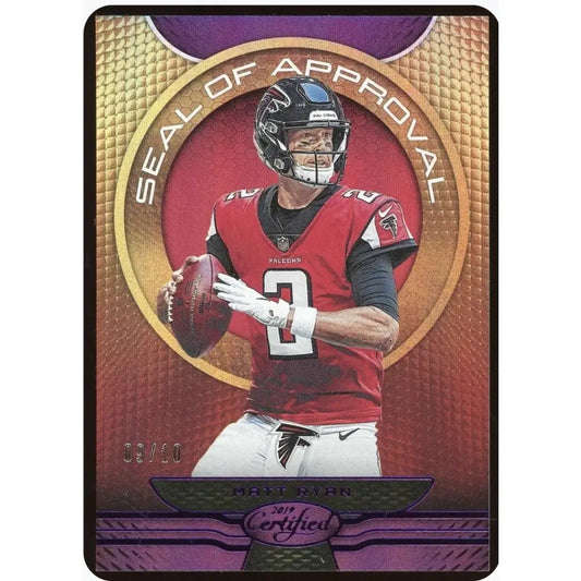 2019 Panini Certified Seal of Approval Matt Ryan #SA MR Mirror Teal /10