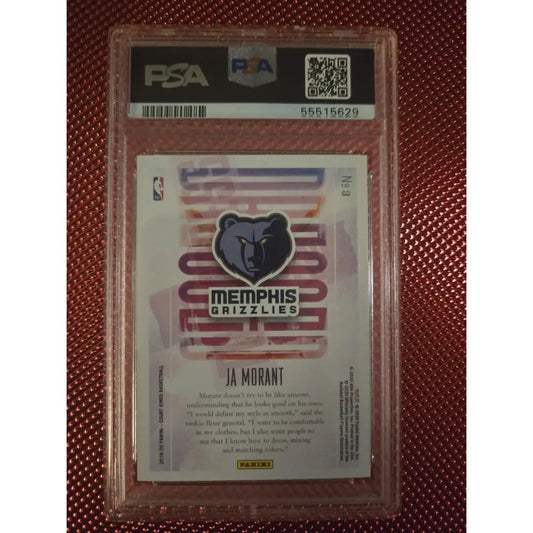 Graded NBA basketball trading card of Ja Morant with the Memphis Grizzlies.