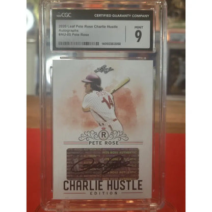 Graded baseball trading card featuring Pete Rose.
