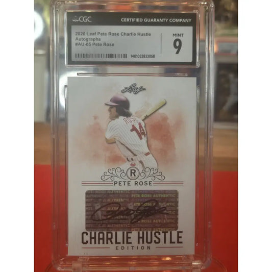 Graded baseball trading card featuring Pete Rose.