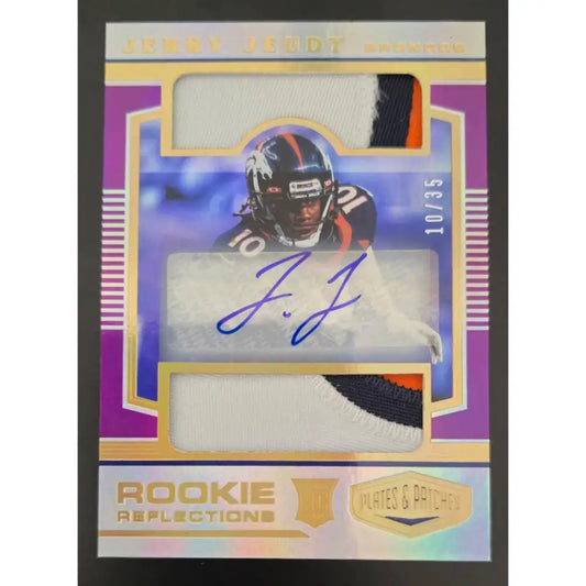 2020 Plates & Patches Jerry Juedy Rookie Reflections Dual Patch Auto #’d 10/35