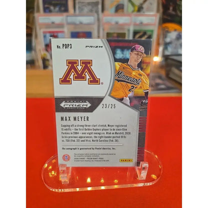 2020 Prizm Draft Picks Max Meyer Blue Disco Auto /25