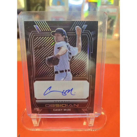2021 Panini Chronicles Obsidian Autographs Casey Mize #O CM Electric Etch...