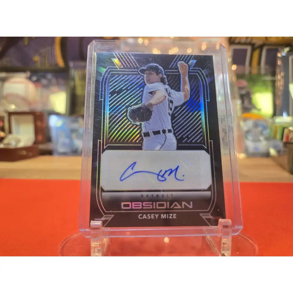 2021 Panini Chronicles Obsidian Autographs Casey Mize #O CM Electric Etch...