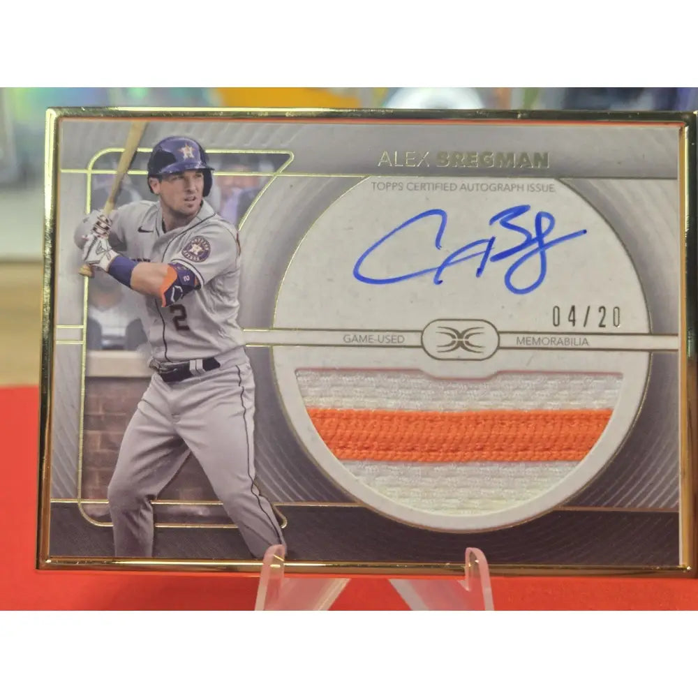 2021 Topps Definitive Collection Framed Autographed Patch Collection Alex...